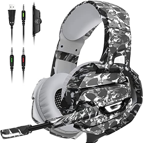 Photo 1 of Feiying K5 gaming headset grey camo