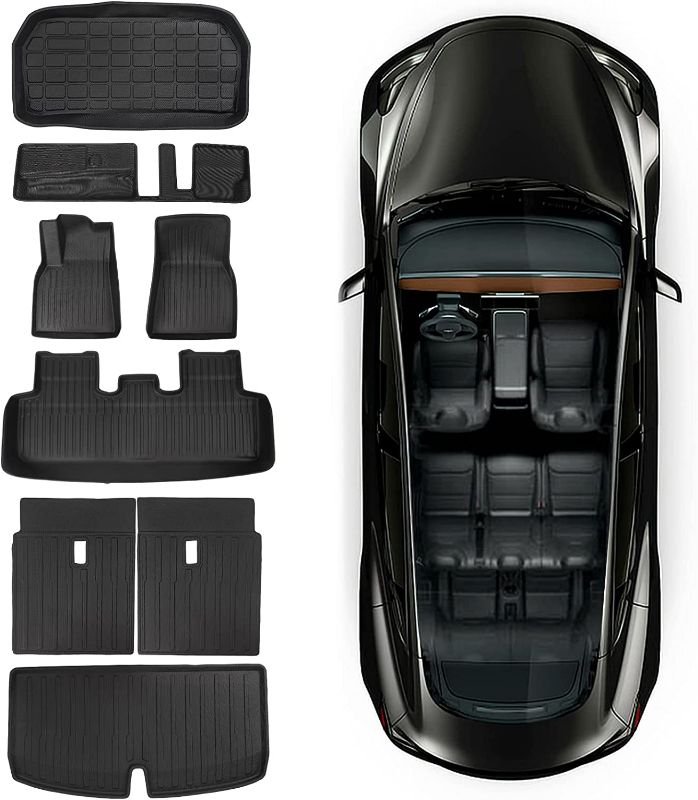 Photo 1 of *SEE NOTES*Model Y Floor Mats Compatible with Tesla Model Y 7 Seater, 8PCS