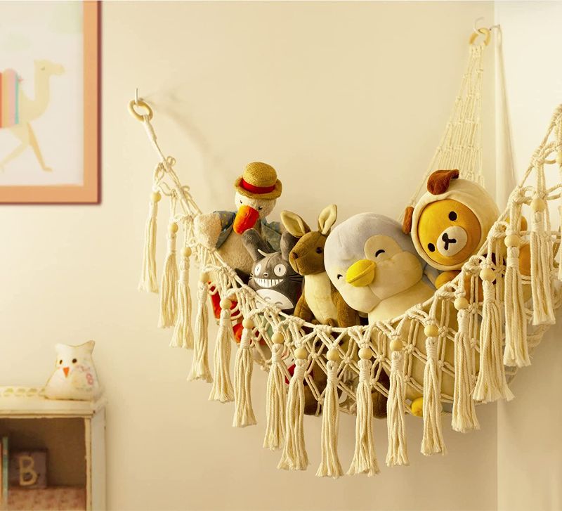 Photo 1 of *SEE NOTES*Stuffed Animal Hammock with LED Light Macrame 