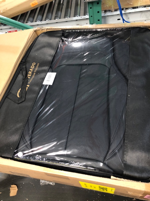 Photo 1 of Coverado Front Seat Covers 2 Pieces, Waterproof Nappa Leather Car Seat Protectors Auto Interior, Universal Fit, Black 