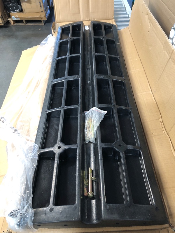 Photo 2 of VEVOR Car Driveway Rubber Curb Ramps Heavy Duty 22000lbs Capacity Threshold Ramp 2.5 Inch High Cable Cover Curbside Bridge Ramp 1 Pack