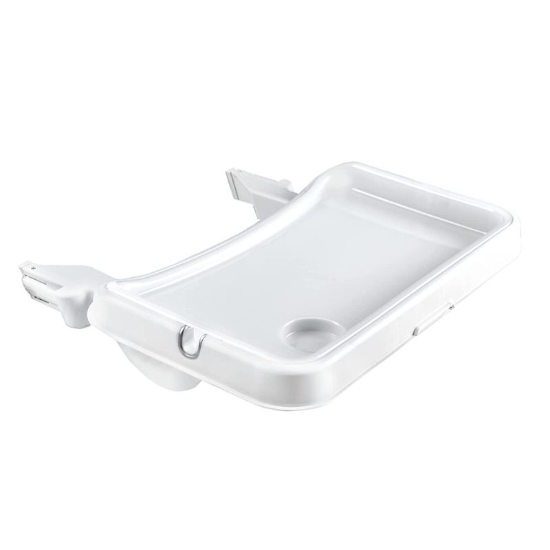 Photo 1 of Hauck Alpha Removable Non-Slip Highchair Table Tray with Adjustable Depth, White