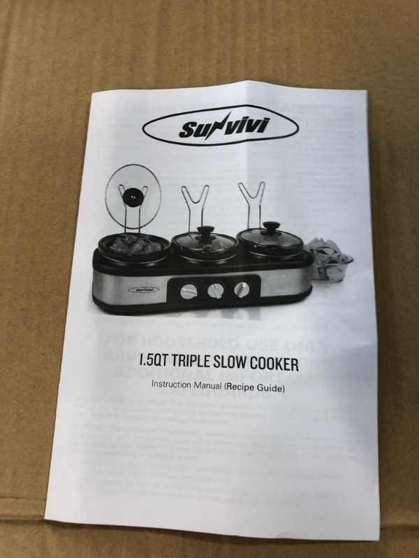 Photo 3 of [USED] Sunvivi Triple Slow Cooker 