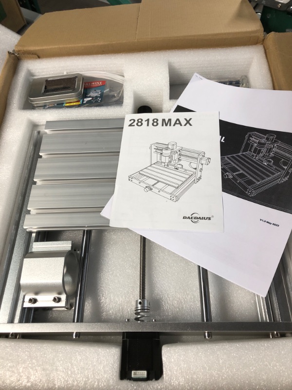 Photo 1 of DAEDALUS CNC Router Machine 2818 Max, 3 Axis, 200w Spindle, All Aluminum Frame