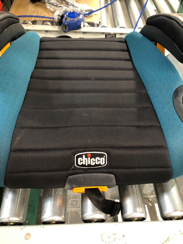 Photo 3 of Chicco GoFit Plus Backless Booster Car Seat with Quick-Release Latch 40-110 lbs. | Stream/Blue