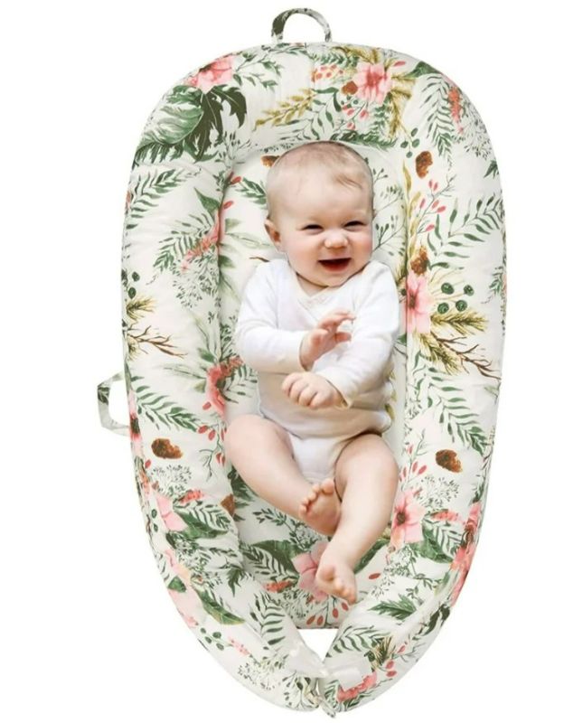 Photo 1 of Baby Lounger Cover Adjustable Baby Nest Cover for Co Sleeping roses 