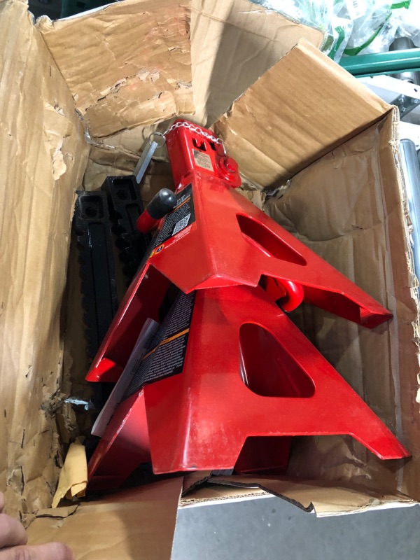 Photo 3 of BIG RED T46002A Torin Steel Jack Stands: Double Locking, 6 Ton (12,000 lb) Capacity, Red, 1 Pair