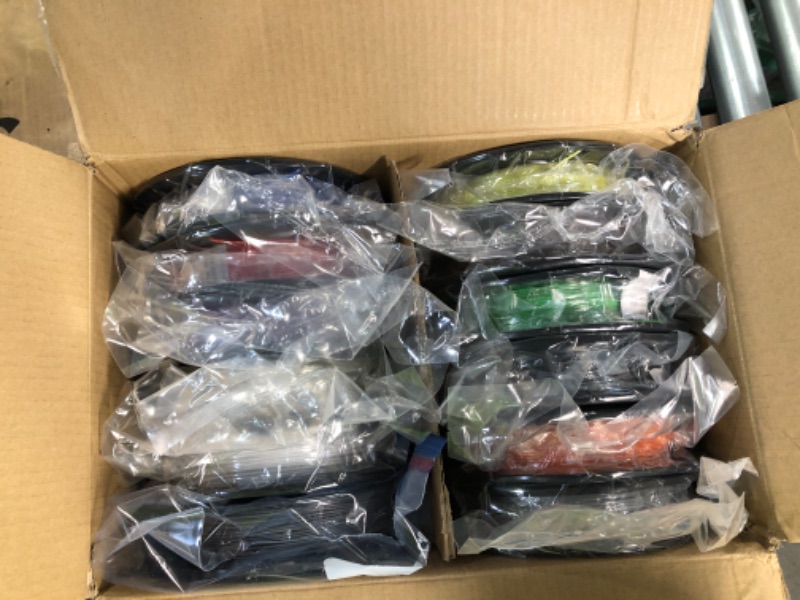 Photo 3 of 1.75mm 3D Printer Normal PLA Filament 12 Bundle, Most Popular Colors Pack, 1.75mm 500g per Spool, 12 Spools Pack, Total 6kgs Material with One Bottle of 3D Printer Stick Tool Mika3D