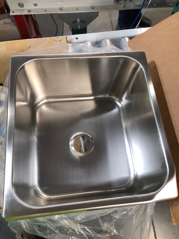 Photo 2 of Ambassador Marine Rectangle Stainless Steel Brushed Finish Sink 14-Inch Long x 13 1/4-Inch Wide x 8 1/8-Inch Deep