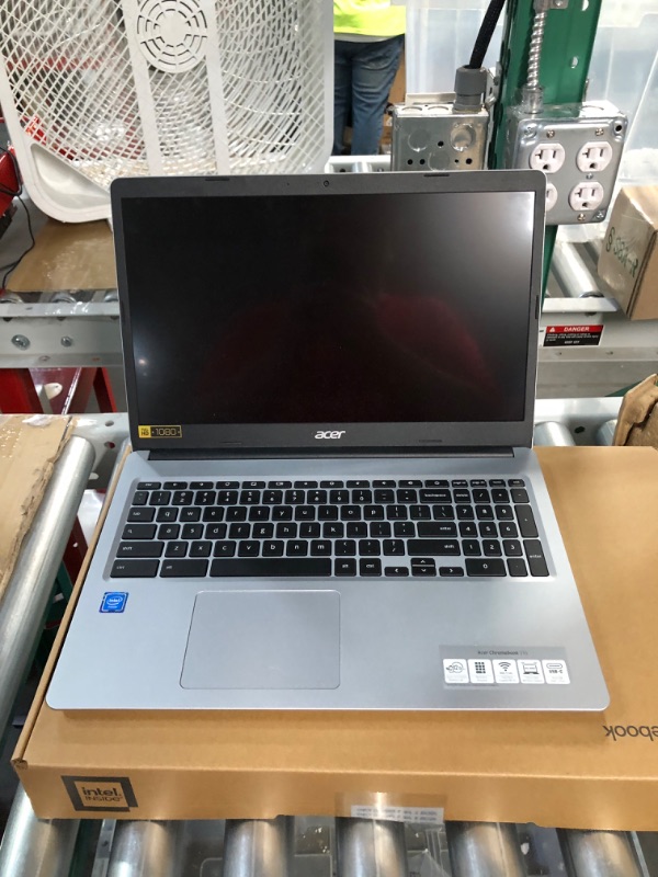 Photo 2 of ***UNTESTED*** Acer 315 Chromebook, 15.6" FHD IPS Touchscreen Display, Intel Celeron N4020, 4GB RAM, 64GB eMMC, Bluetooth 5.0, Chrome OS, Silver, CB315-3HT-C5D3
