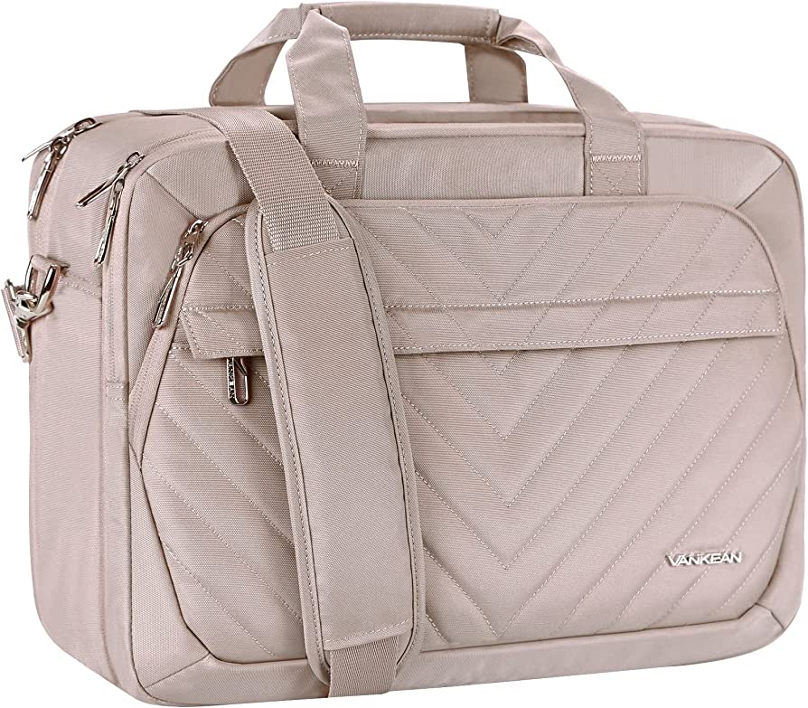 Photo 1 of VANKEAN Laptop Briefcase for Women Fashion, 17 Inch Laptop Bag,  Light Dusty Pink