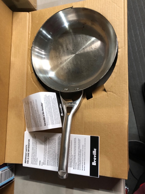 Photo 2 of (SEE NOTE) Breville Clad Stainless Steel Saute Pan - 3.5 Quart, Silver