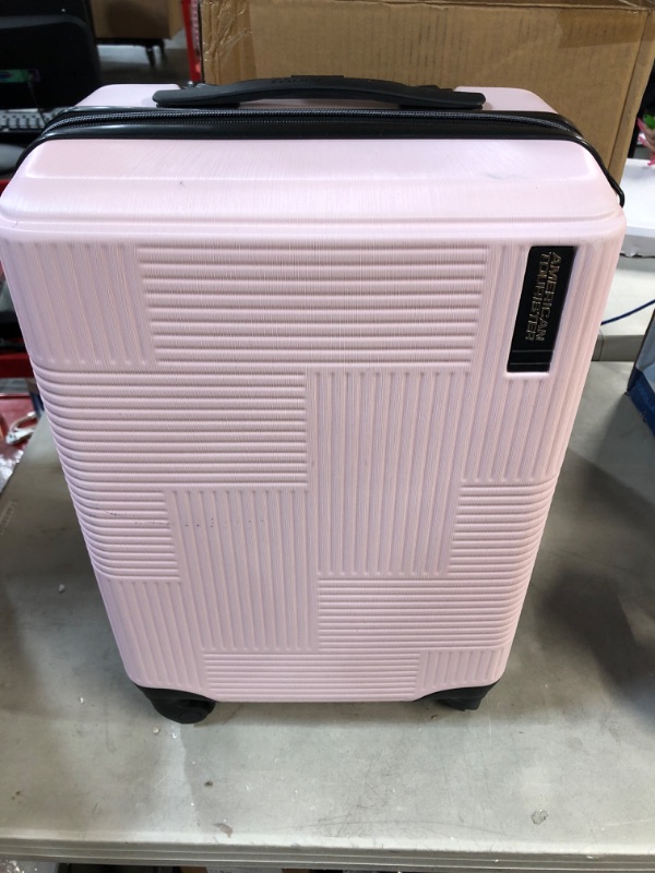 Photo 2 of  Stratum XLT Expandable Hardside Luggage with Spinner Wheels 21-Inch Pink Blush