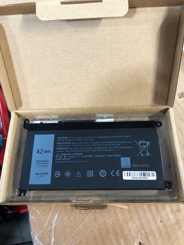 Photo 2 of 42Wh WDX0R Laptop Battery for Dell Inspiron 13 15