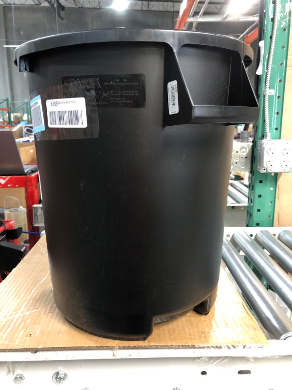 Photo 2 of *** small **Carlisle FoodService Products Bronco Round Waste Bin Trash Container 10 Gallon - Black - Pack of 1 