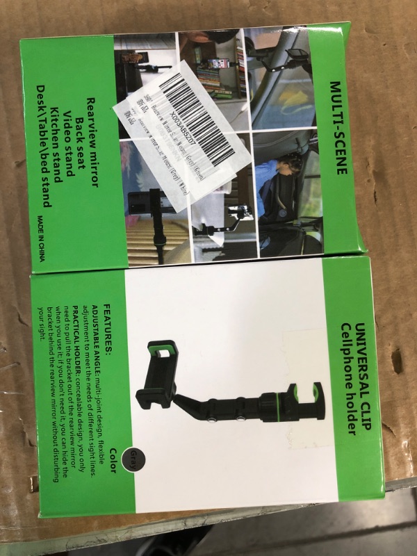 Photo 1 of (2) YCNASSS New 360° Rearview Mirror Phone Holder for Car, Cell Phone Automobile Cradles (Green)