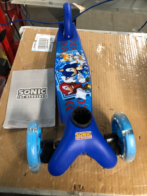 Photo 3 of Self Balancing Kick Scooter - Extra Wide Deck, 3 Wheel Platform, Foot Activated Brake, 75 Lbs Limit, Kids & Toddlers, Girls Or Boys, Ages 3 and Up Sonic