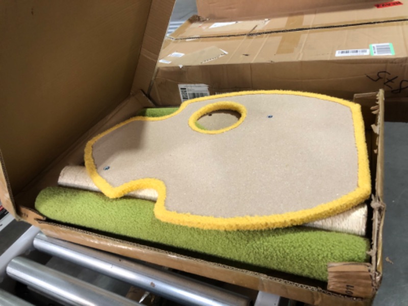 Photo 3 of LAVAVA Cat Tree, Cat Tower for Climbing with Scratching Post, Jump Ring and Interactive Dangling Toy, Kitten Activity Center with Jump Platforms and Perch, M 39", Botanic Garden Collection, Green Medium