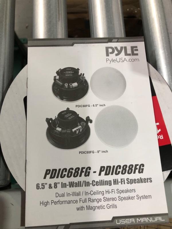 Photo 2 of Pyle 6.5” Ceiling Speaker Set - 2-Way Full Range Speaker (Pair)