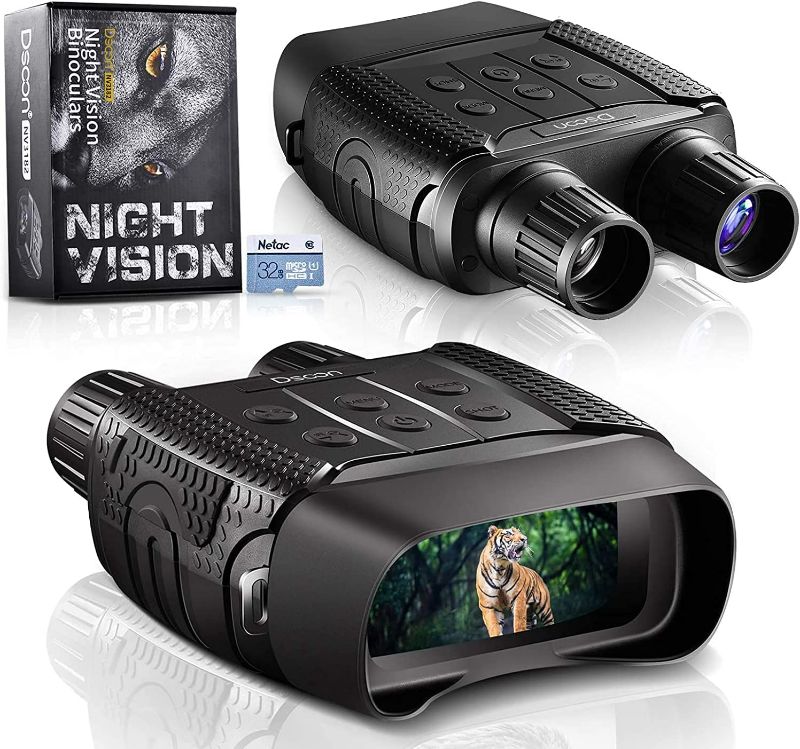 Photo 1 of Dsoon Digital Infrared Night Vision Goggles for Adults, 4X Digital Zoom Hands-Free NGV for Helmet (Not Supplied)