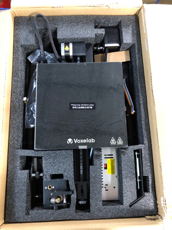 Photo 1 of Voxelab Aquila C2 3D Printer with Improved Alloy Frame Structure,UL Certified Power Supply,Removable Build Surface Plate, Printing Size 8.66x8.66x9.84in
