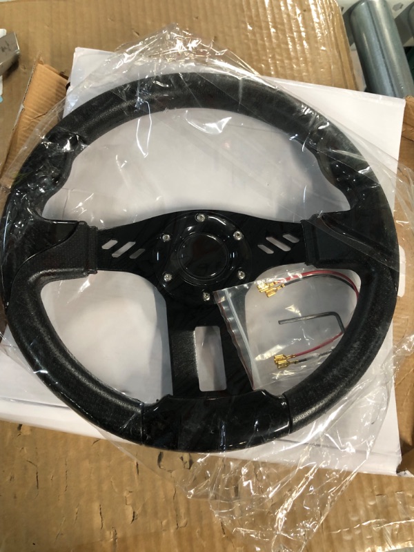 Photo 2 of QYMOPAY Drifting Deep Dish Racing Steering Wheel