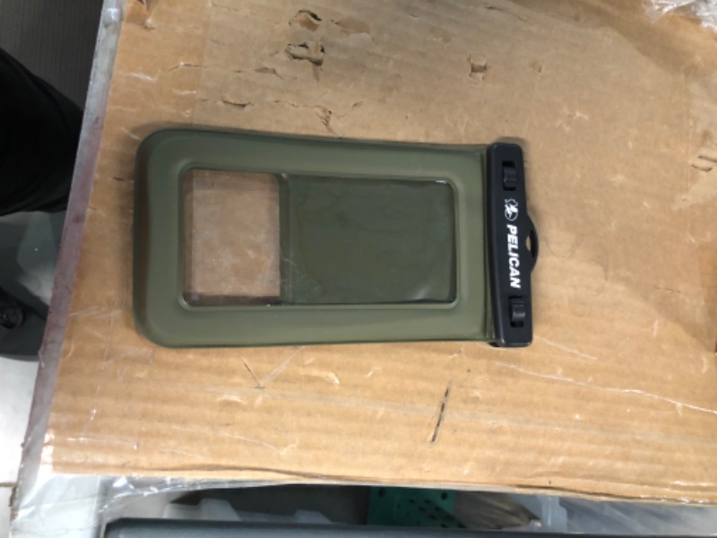 Photo 3 of Pelican Marine - IP68 Waterproof Phone Pouch / Case (Regular Size) - Floating Waterproof Phone Case - iPhone 14 Pro Max/ 13 Pro Max/ 12 Pro Max/ 11/ S23/ Pixel 7 
 Olive Green