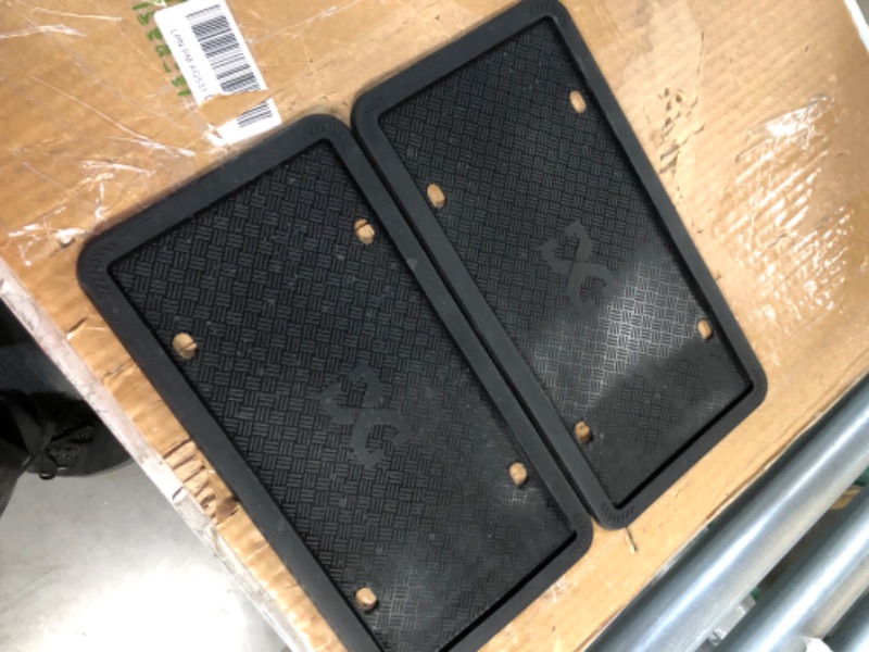 Photo 2 of XCLPF Silicone Black License Plate Frame Covers 2 Pack- Front and Back Car Plate Bracket Holders. Rust-Proof, Rattle-Proof, Weather-Proof ( Black)