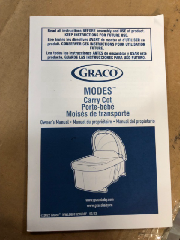 Photo 1 of Graco Modes Carry Cot Black
