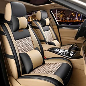 Photo 1 of [USED] FREESOO Car Seat Cover Leather (Khaki Black)