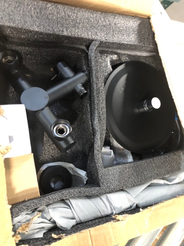 Photo 2 of MOSSON Outdoor Shower Fixtures Matte Black SUS304 Outdoor Shower Faucet Kit 8 Inch High 