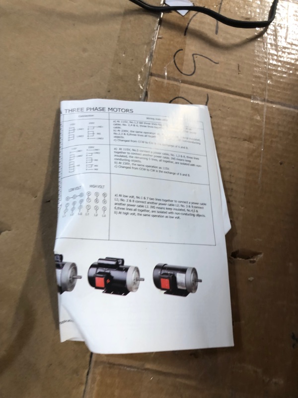 Photo 2 of 1 Hp Electric Motor 1750RPM General Purpose Single Phase Motor 56C Frame 13.6/6.8A 