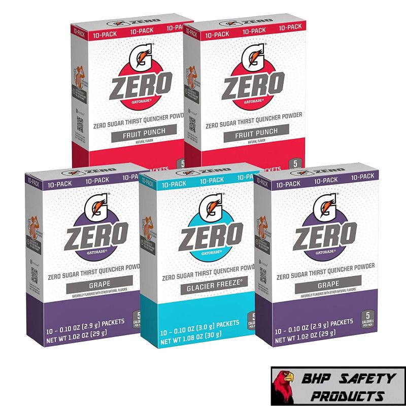 Photo 1 of  **7/02/23** Gatorade G Zero Powder, Fruit Punch Variety Pack, 0.10oz Packets (Pack of 50)

