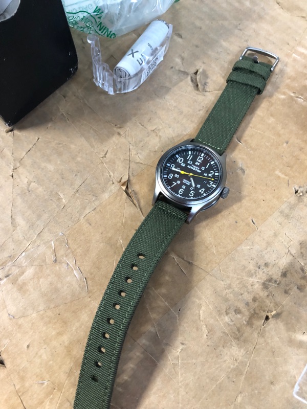 Photo 3 of Timex Mens Expedition Black Green Dial Sport Watch