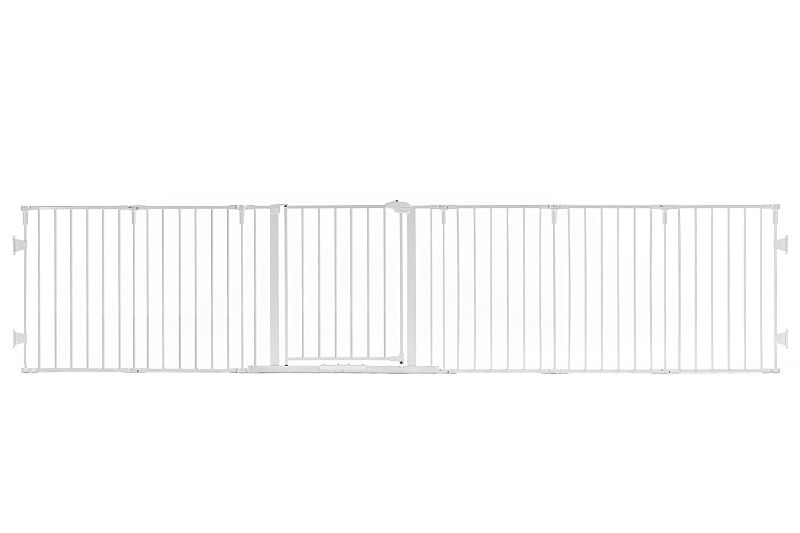 Photo 1 of **USED BUT APPEARS NEW**  Regalo 130-Inch Super Wide Adjustable Baby Gate and Play Yard, 2-in-1, Bonus Kit, Includes 4 Pack of Wall Mounts(Pack of 1)