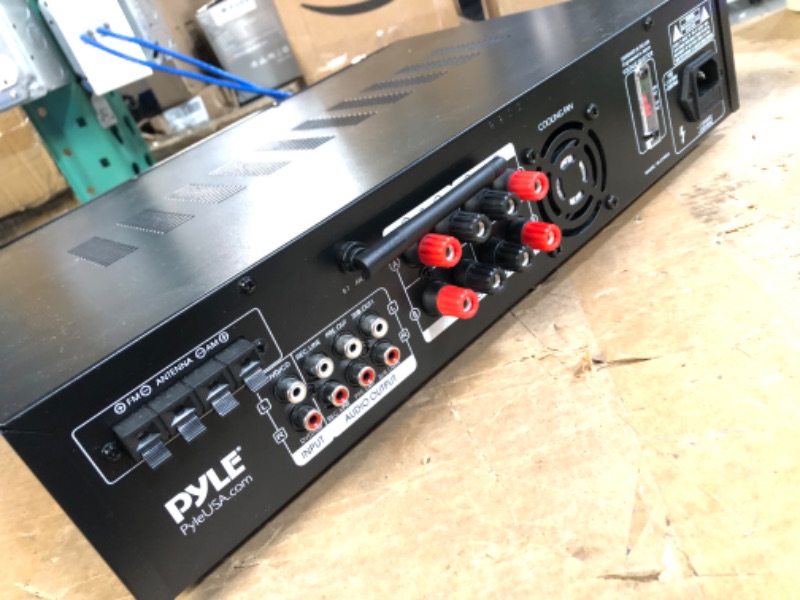 Photo 3 of **FOR PARTS, SEE NOTES**  Pyle Wireless Bluetooth Home Stereo Amplifier - Hybrid Multi-Channel 3000 Watt Power Amplifier Home Audio Receiver w/AM/FM Radio, MP3/USB,AUX,RCA