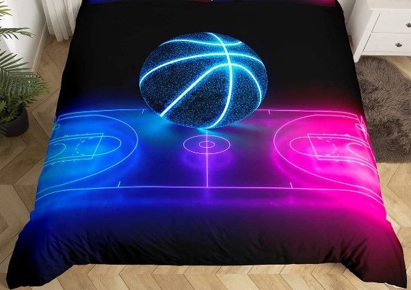 Photo 3 of  Castle Fairy Cool Basketball Bedding Twin Size Duvet cover and sham