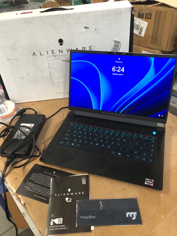 Photo 10 of **SEE NOTES** Alienware M15 R5 Gaming Laptop, 15.6 inch FHD 360Hz 1ms G-SYNC Display, AMD Ryzen R9 5900HX, GeForce RTX 3070, 64GB RAM, 2TB NVMe SSD, Killer WiFi, RGB Keyboard, Windows 11, Dark Side of The Moon 64GB RAM | 2 TB PCIe SSD