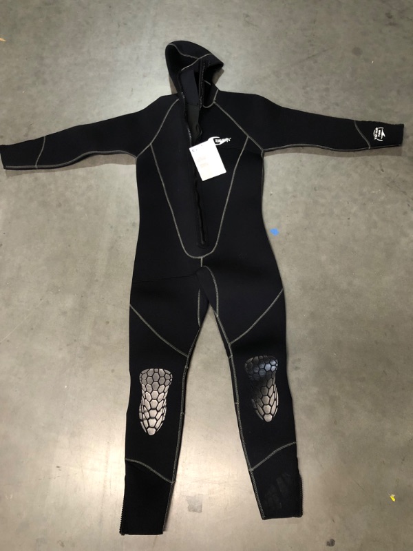 Photo 7 of **SEE NOTES** Wetsuits Men's Ultra Stretch 7Mm Neoprene Wetsuit, Winter Warm Front Zip Full Body Diving Suit for Snorkeling Scuba Diving Swimming Surfing Large