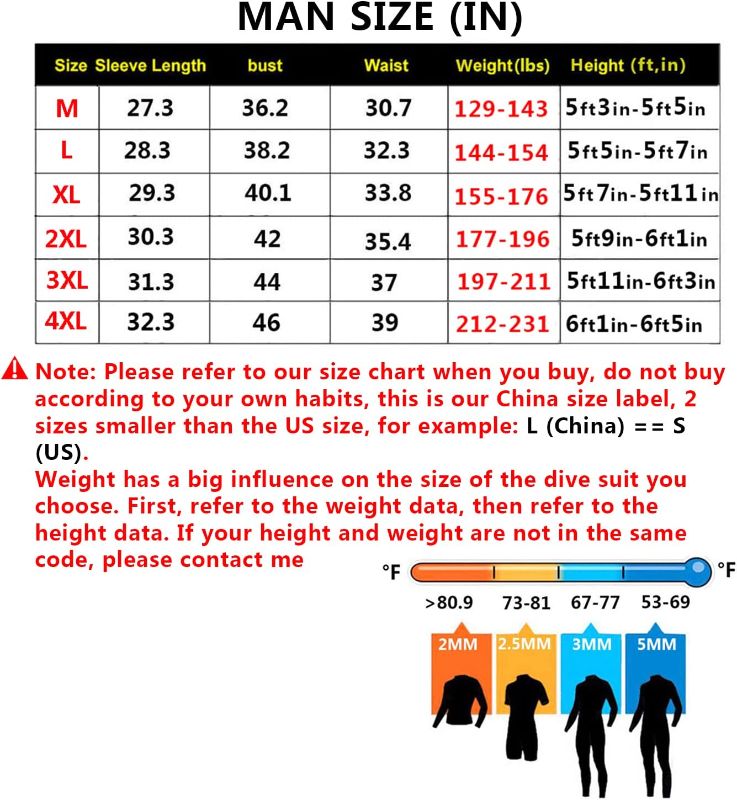 Photo 3 of **SEE NOTES** Wetsuits Men's Ultra Stretch 7Mm Neoprene Wetsuit, Winter Warm Front Zip Full Body Diving Suit for Snorkeling Scuba Diving Swimming Surfing Large