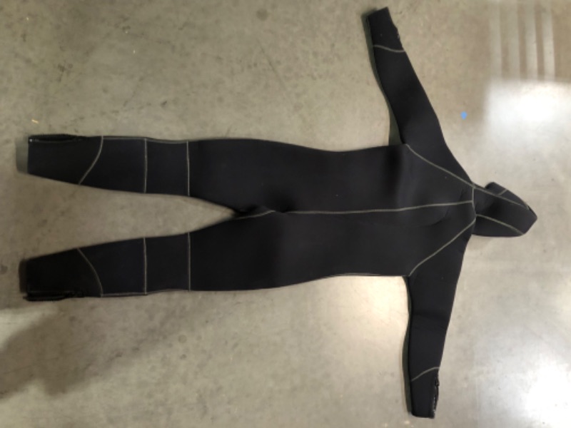 Photo 4 of **SEE NOTES** Wetsuits Men's Ultra Stretch 7Mm Neoprene Wetsuit, Winter Warm Front Zip Full Body Diving Suit for Snorkeling Scuba Diving Swimming Surfing Large