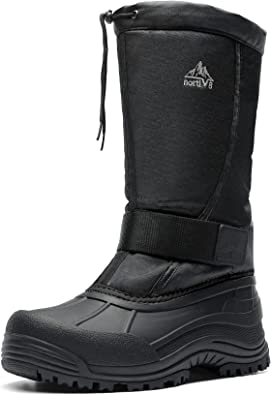 Photo 1 of NORTIV 8 Men's Waterproof Hiking Winter Snow Boots Insulated Fur Liner Lightweight Outdoor Tall Boots