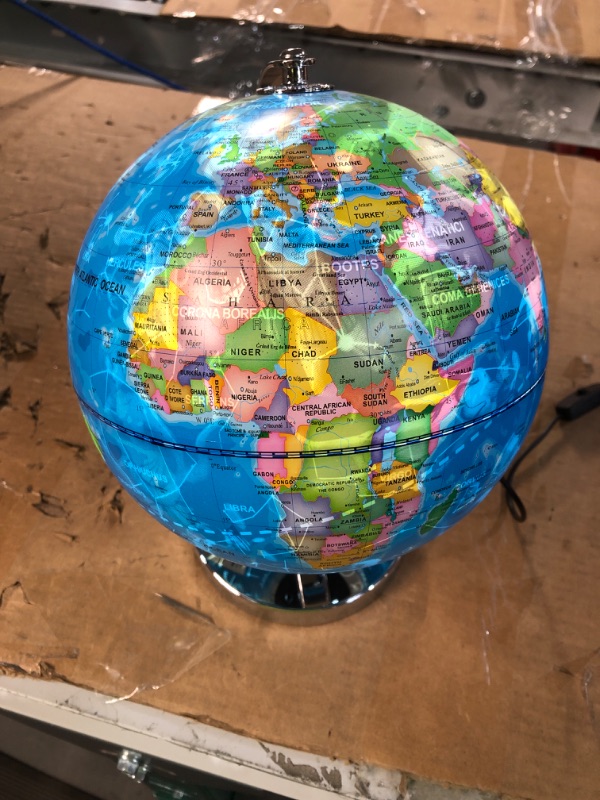 Photo 1 of LEXiBOOK Luminous Globe Planetarium, STEM, 2-in-1 Globe During The Day, Constellation map at Night, Blue/Black, NLJ185EN