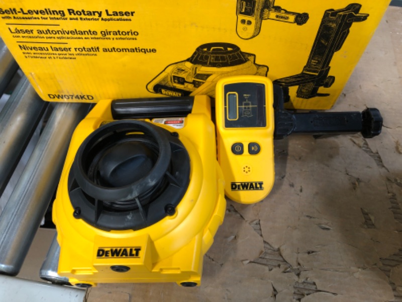 Photo 3 of DEWALT Rotary Laser Level Kit, Indoor/Outdoor Survey Laser Transit (DW074KD)