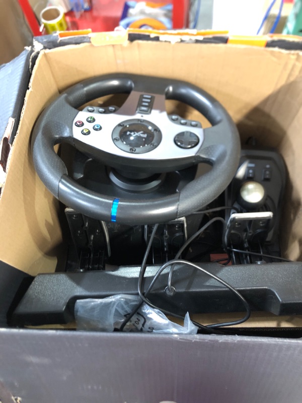Photo 3 of * USED * 
PXN Gaming Racing Wheel V9 Xbox Steering Wheel 270/900° Car Simulation with Pedal and Shifter, Paddle Shifters Driving Wheel for PS4, Xbox Series X|S, PS3, PC, Xbox One, Switch