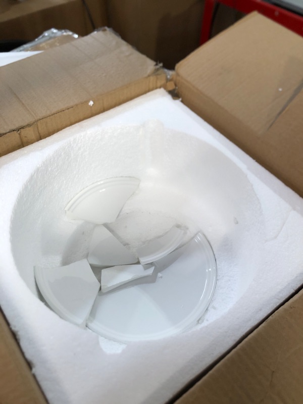 Photo 1 of * DAMAGED * 
8.75 Inch Round White Ceramic Planter