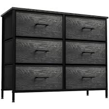 Photo 1 of  Fabric Storage Tower Unit with Large Capacity, Organizer Unit for Bedroom, Living Room & Closets - Sturdy Steel Frame, Wooden Top & Easy Pull Fabric Bins (Charcoal)