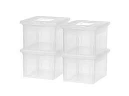 Photo 1 of IRIS USA Letter/Legal File Tote Box, 4 Pack, BPA-Free Plastic Storage Bin Tote Organizer with Durable and Secure Latching Lid