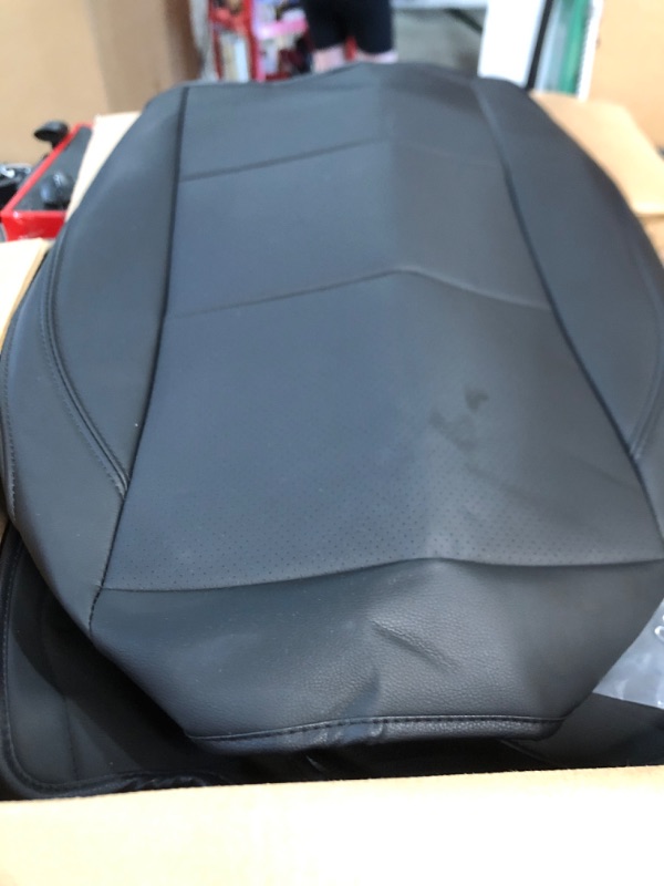 Photo 2 of LUCKYMAN CLUB Tacoma Custom Fit Seat Covers for 2016-2023 Tacoma Crew Cab with Faux Leather (Black)