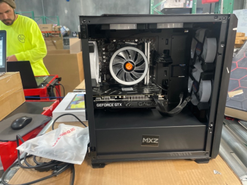 Photo 2 of MISSING PARTS: MXZ Gaming Desktop PC Computer I3 12100F, RTX3060,16G DDR4, NVME M2 500GB SSD, 6 RBG Fans, Windows 10 Pro Ready to use (I3 12100F | RTX 3060)